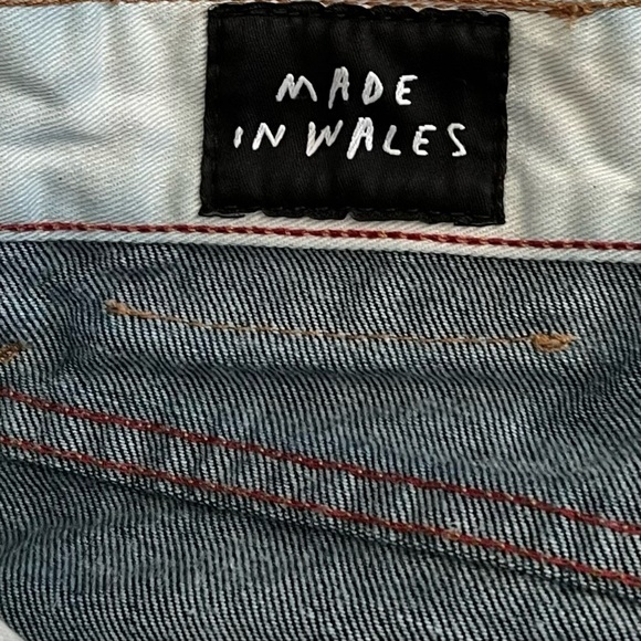 📌 SOLD Hiut Denim Designer Jeans RARE Made in Wales Workr Straight Leg 34x32 - Picture 8 of 16